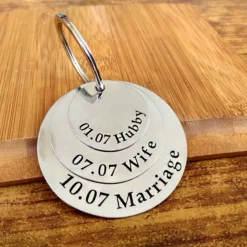 3 Layered Custom Metal Keychain