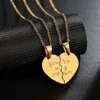 Broken Heart Necklace Gold