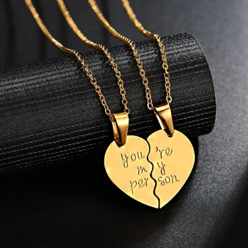 Broken Heart Necklace Gold