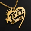 Custom Butterfly Heart Necklace