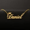 Custom Crown Name Necklace