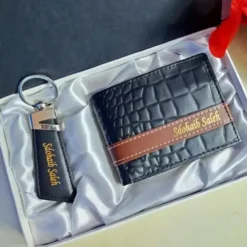 Custom Design Wallet & Keychain Set 1