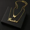 Custom Double Layered Butterfly Necklace