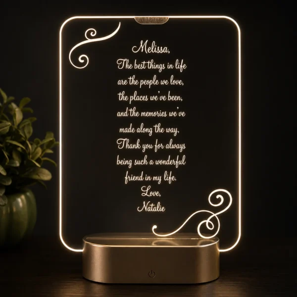 Custom Message Acrylic Lamp