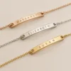 Custom Name Bar Bracelet