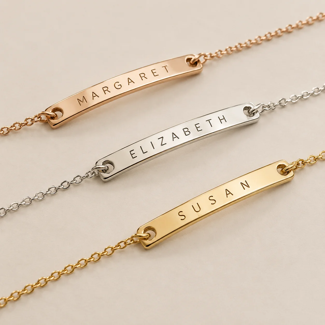 Custom Name Bar Bracelet