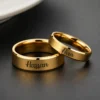 Custom Name Couple Rings