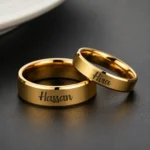 Custom Name Couple Rings