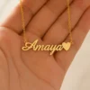 Custom Name Heart Necklace