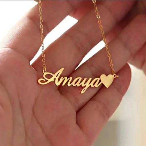 Custom Name Heart Necklace