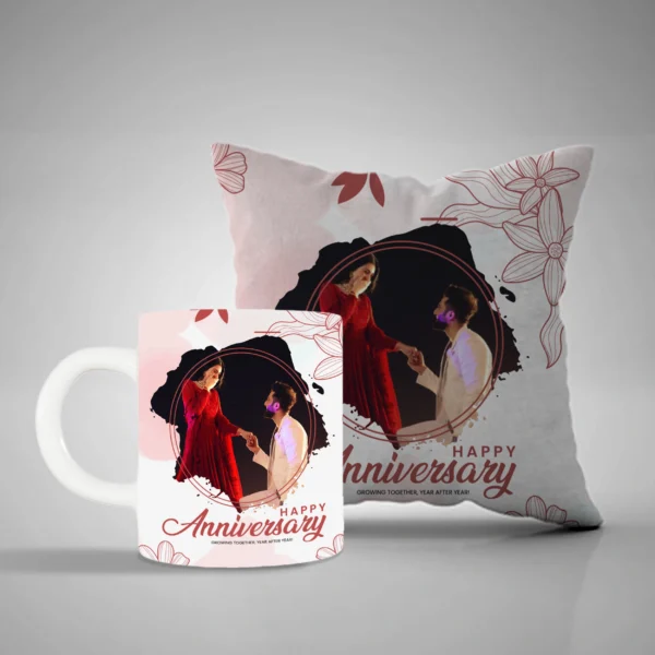 Customized Anniversary Mug and Pillow