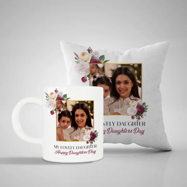 Customized Daughter's Day Mug and Pillow