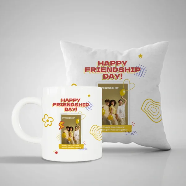 Customized Friendship Day Mug and Pillow
