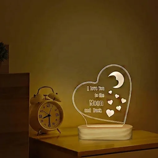 Customized Heart Acrylic Lamp