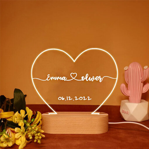 Customized Heart Lamp