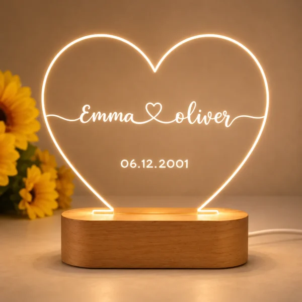 Customized Heart Lamp