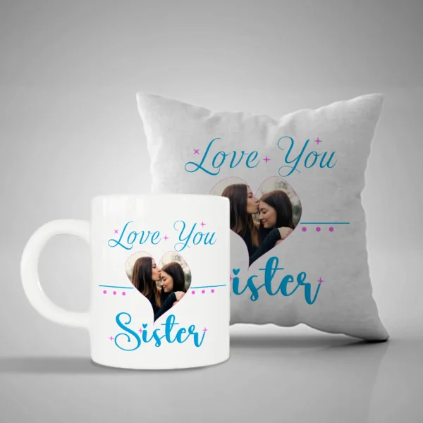 Customized Sister's Day Mug and Pillow
