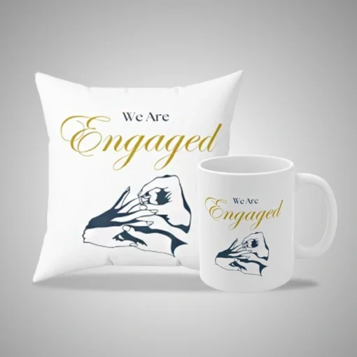 Engagement Mug and Pillow 1