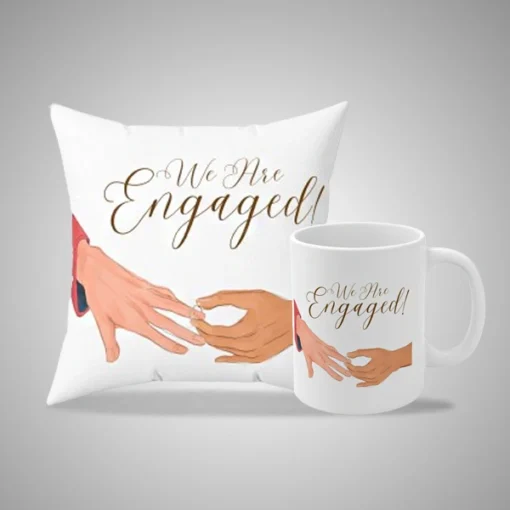 Engagement Mug and Pillow