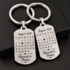 Engraved Calendar Keychain