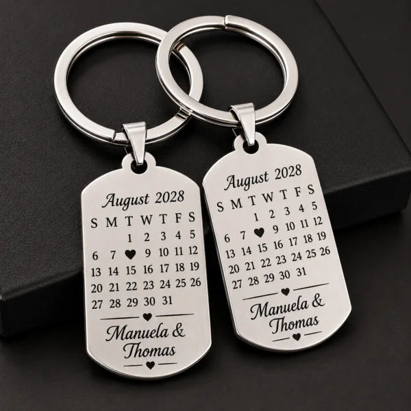 Engraved Calendar Keychain