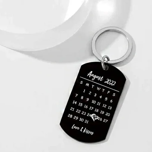 Engraved Calendar Keychain
