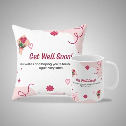 Get Well Soon Mug and Pillow