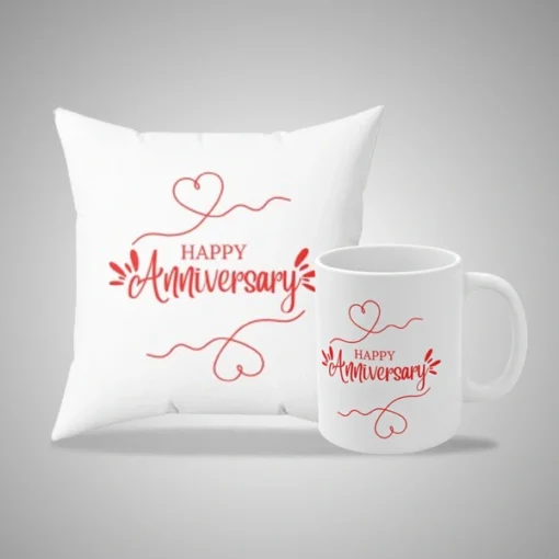 Happy Anniversary Mug and Pillow 2