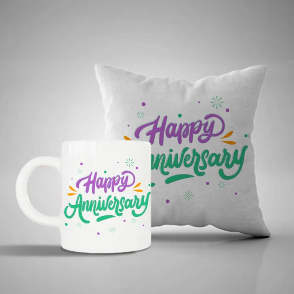 Happy Anniversary Mug and Pillow