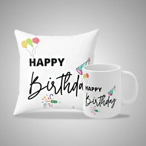 Happy Birthday Mug & Pillow - Image 3