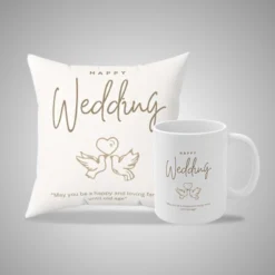 Happy Wedding Mug and Pillow 2