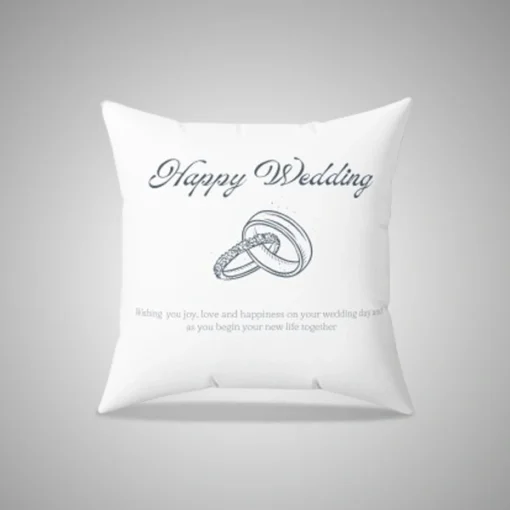 Happy Wedding Pillow - Image 3