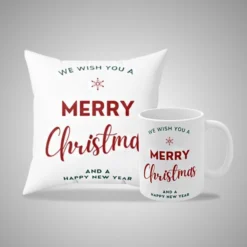 Merry Christmas Mug and Pillow 2