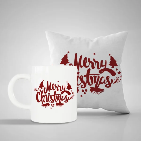 Merry Christmas Mug and Pillow
