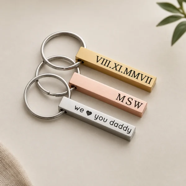 Personalized 3D Bar Keychain