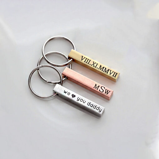 Personalized 3D Bar Keychain Colors