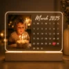 Personalized Calendar Acrylic Lamp