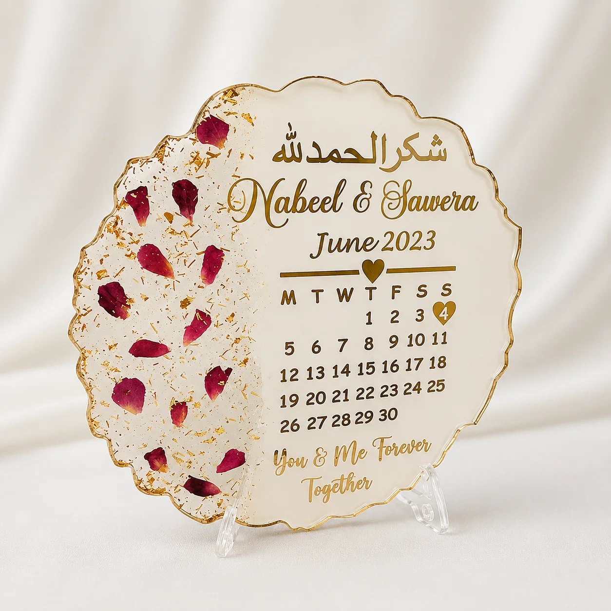 Resin Art Nikkah Calendar