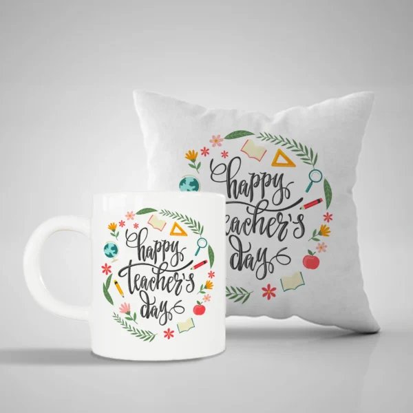 Teacher's Day Mug and Pillow
