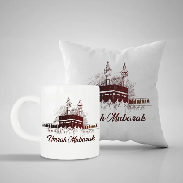 Umrah Mubarak Mug and Pillow 1