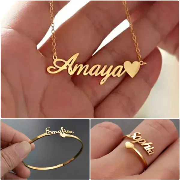 Custom Name Jewellery Set of 3
