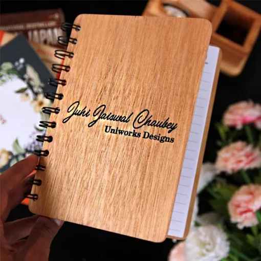 Custom Name Wooden Notebook