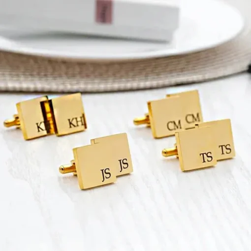 Custom Square Engraved Cufflinks