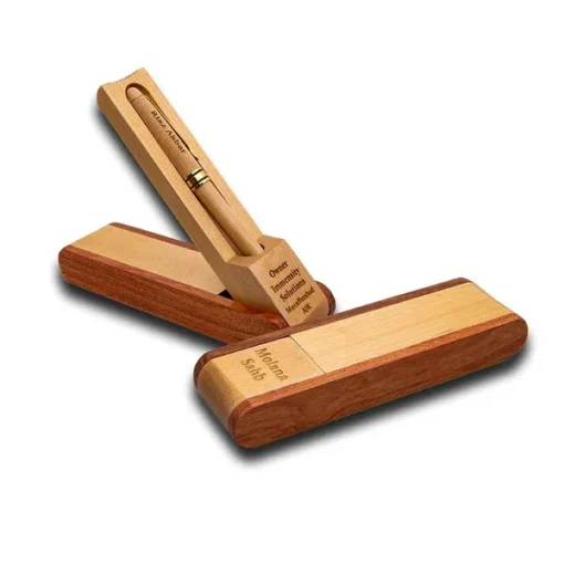 Custom Wooden Pen with Holder
