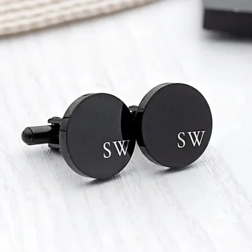 Customized Round Engraved Cufflinks