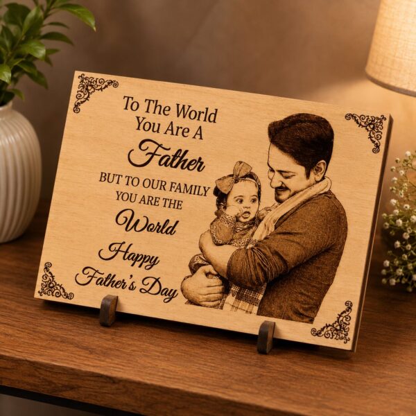 Father's Day Wooden Engraved Frame