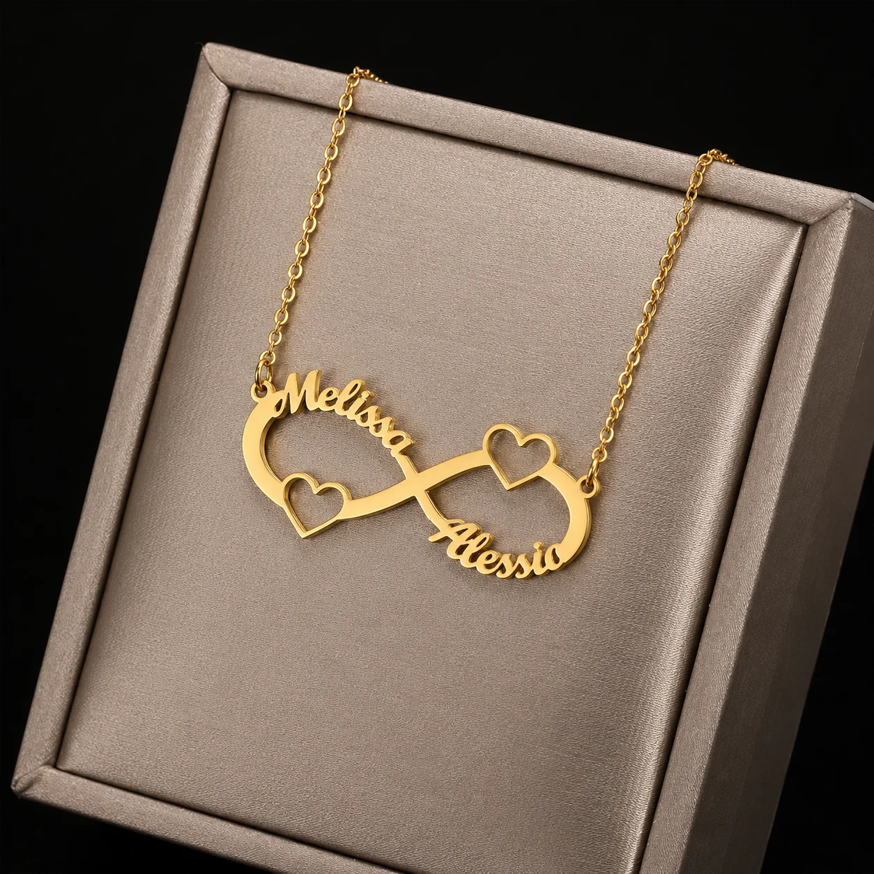 Infinity Heart Name Necklace