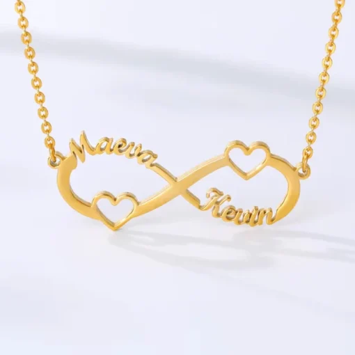 Infinity Heart Name Necklace