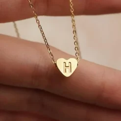 Mini Initial Heart Necklace