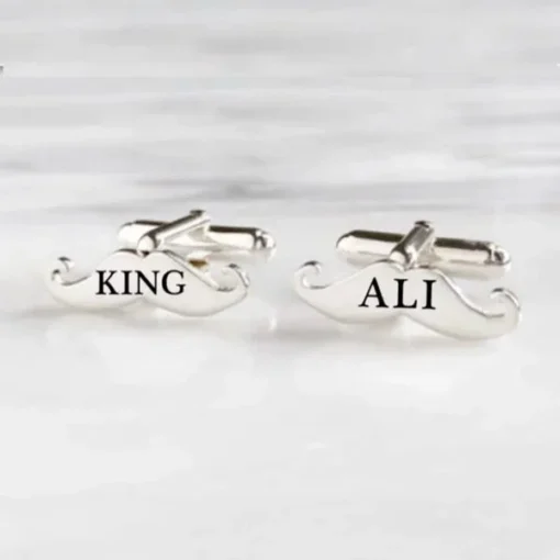 Mustache Name Cufflink